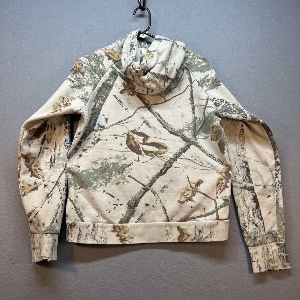 Cabela's ZONZ Hoodie Womens XL Beige Camo Fleece Pullover Hunting Sweatshirt - Picture 5 of 10